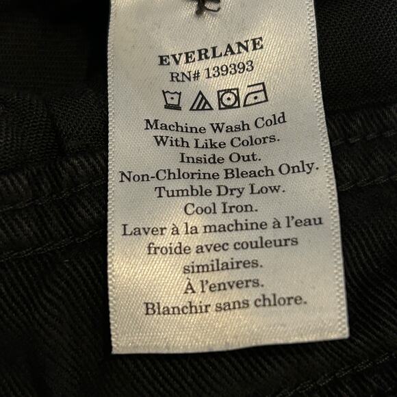 Everlane The Tencel Relaxed Chino Pants Black High Rise Women's 4 NWT Pockets - Picture 12 of 13